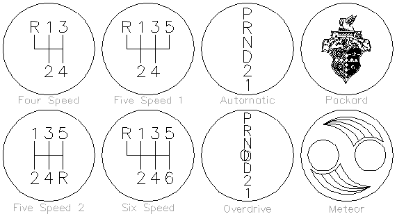 image of shift knob variations